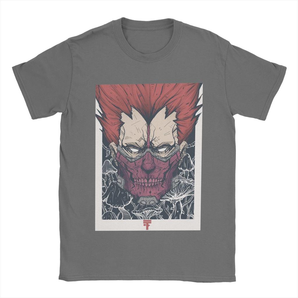 Men's T Shirts Anime Vintage Tees Short Sleeve Round Collar T-Shirts Pure Cotton Printed Tops