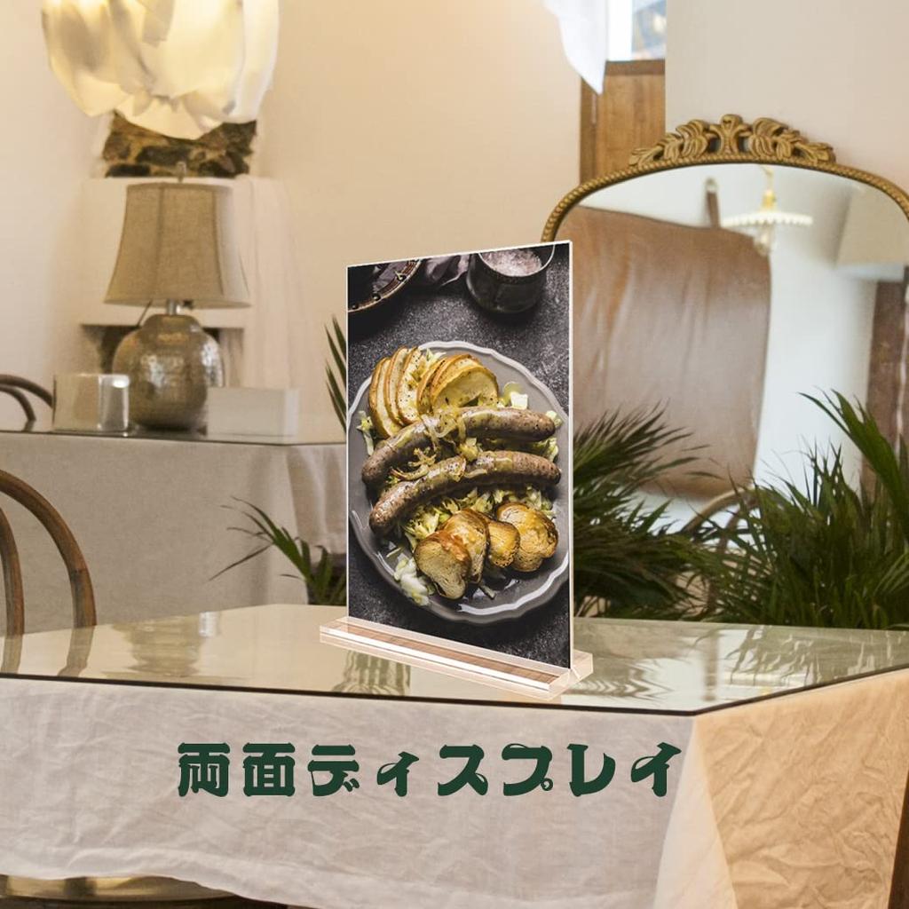 Acrylic Photo Frame Sign Holder Restaurant Menu Holder Card Stand Transparent Vertical Card Display Table Tent Advertising Photo Card Stand