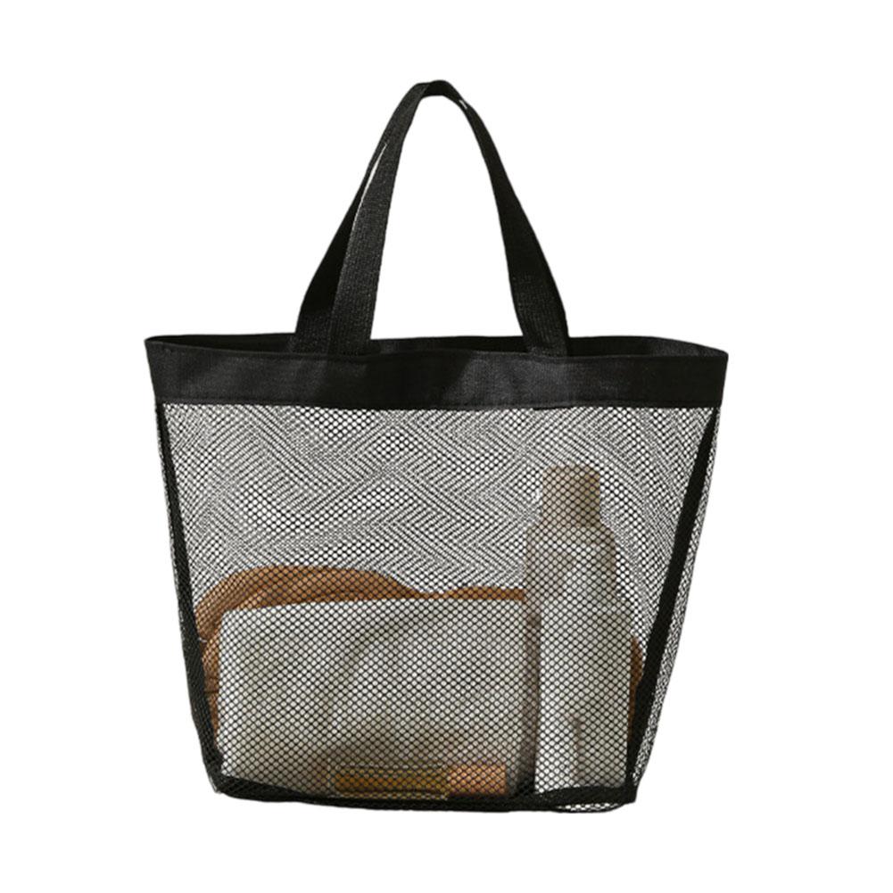 1pcs Mesh Portable Storage Bag Hanging Shower Toiletry Bag Swimming Storage Bag Outdoor Travel Storage Bag Bathroom Accessories