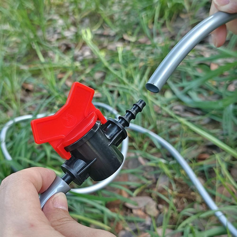 Pipe Valve Water Controller Bypass Valve Garden Tap Connector 1/4'' 3/8'' 1/2'' 5/8'' 3/4'' Tube Drip Irrigation Joint 1/10Pcs