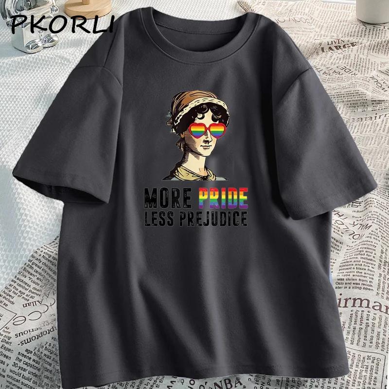 More Pride Less Prejudice T-shirt Women Lgbt Pride T Shirt Gay Proud Ally Pride Month Ba Kind Tees Csual Cotton O Neck Tops