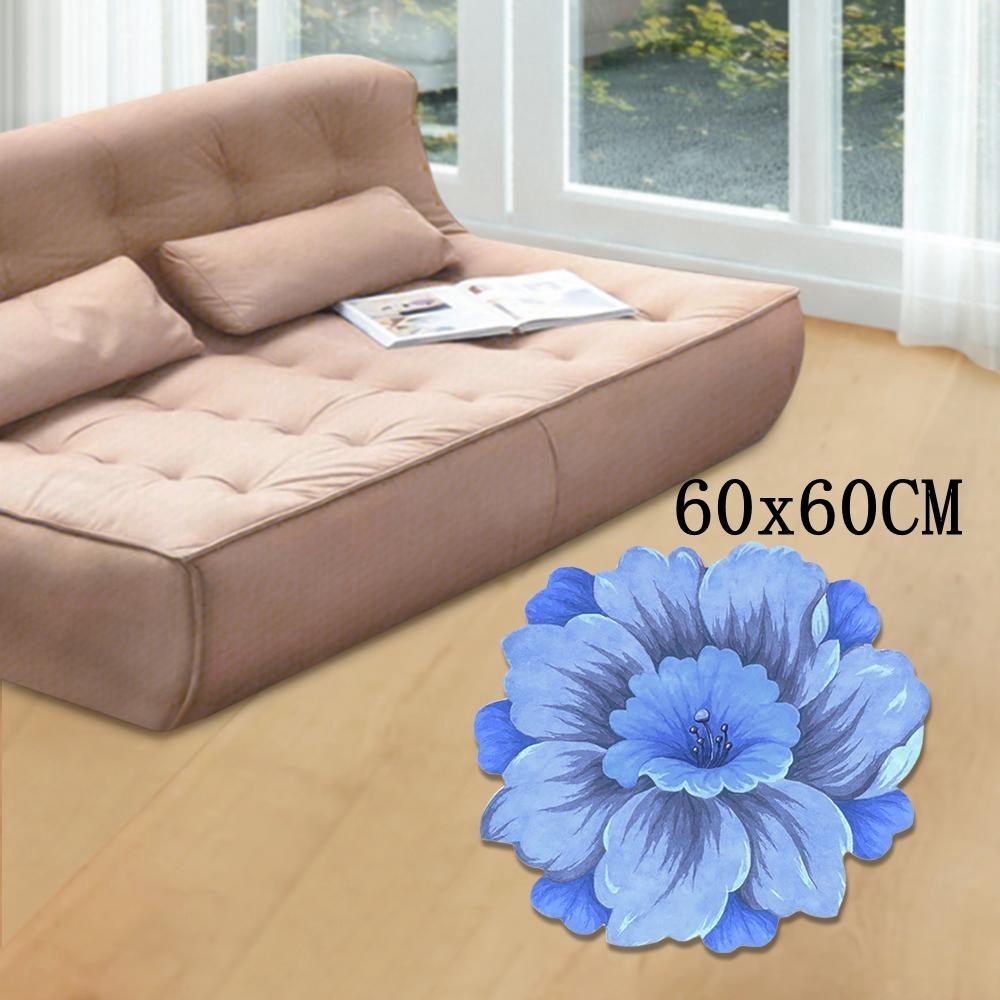 Pastoral Lotus Floor Mat Special-shaped Door Gasket Flower Carpet Living Room Tea Table Bedside