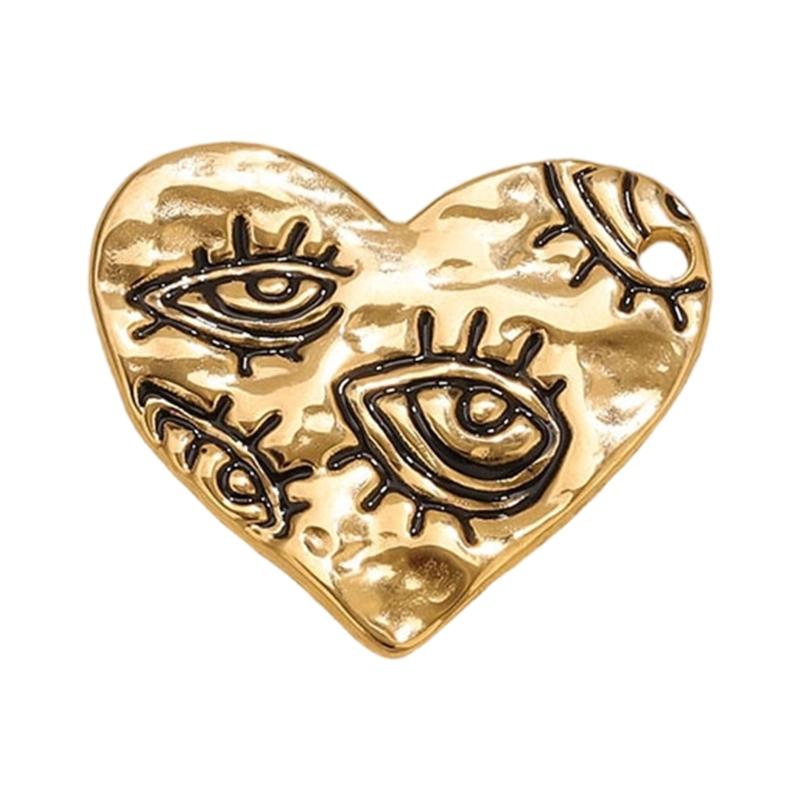 Chic Dubbelfärgad Kärlek Fjäril Hänge Berlock Rostfritt Stål Accessoar För Dagligt Bruk Speciella Tillfällen