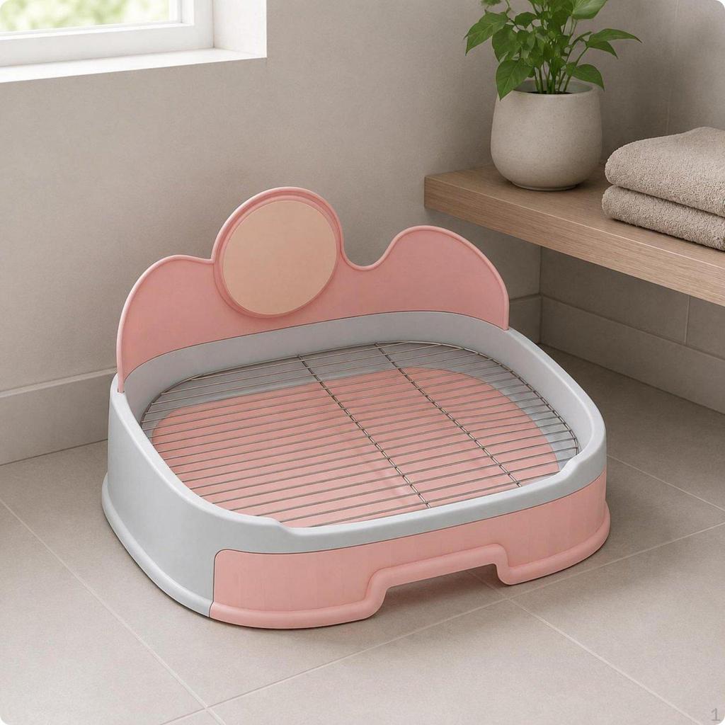 Drawer Pet Toilet Removable Grate Indoor Dog SplitBody Potty Pan for Small Dogs Blue Pink