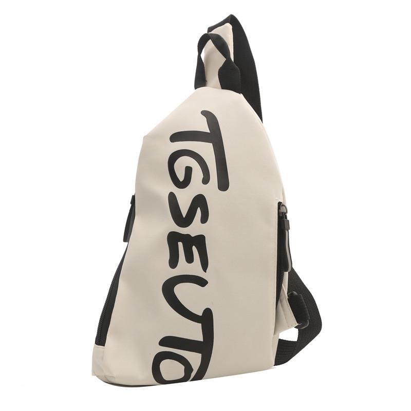 Трендовая мужская сумка кроссбоди 2024 Стильная спортивная поясная сумка с принтом букв в повседневном стиле белый