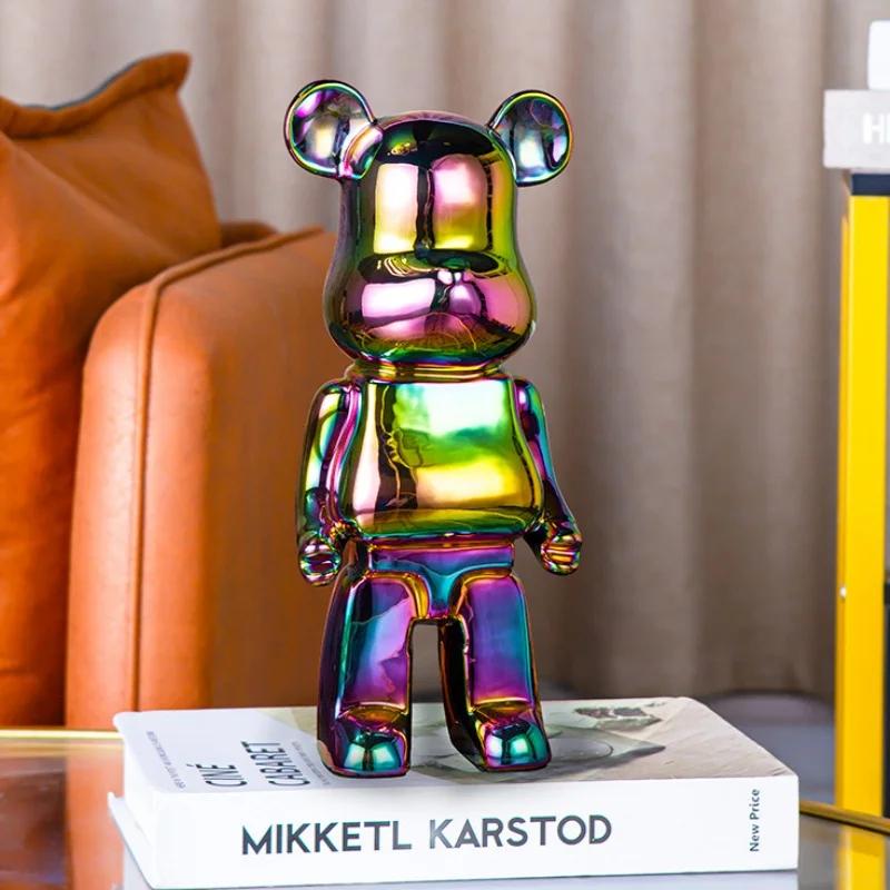 

Ніжні фігурки ведмедиків Розкішна кераміка Статуя агресивного ведмедя Каваї мультяшні скульптури ведмедиків Настільна прикраса Домашні аксесуари 28cm