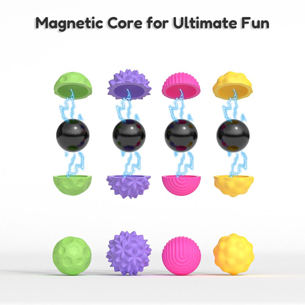 Palla Magnetica Sensoriale Nuovo Unico Elastico Magnetico Giocattolo Sensoriale Decompressione Morbido Massaggio Allenamento