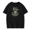 Heavy Cat Metal Music Gift Ideas Funny Pet Owner T-Shirts Latest Print Tops Shirts Cotton Round Neck Versatile T-Shirts