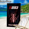 Custom Name MM93 marc marquez Beach Towel - Soft, Ultra-Absorbent Microfiber, Lightweight, Perfect for Beach, Parties, Travel, Camping