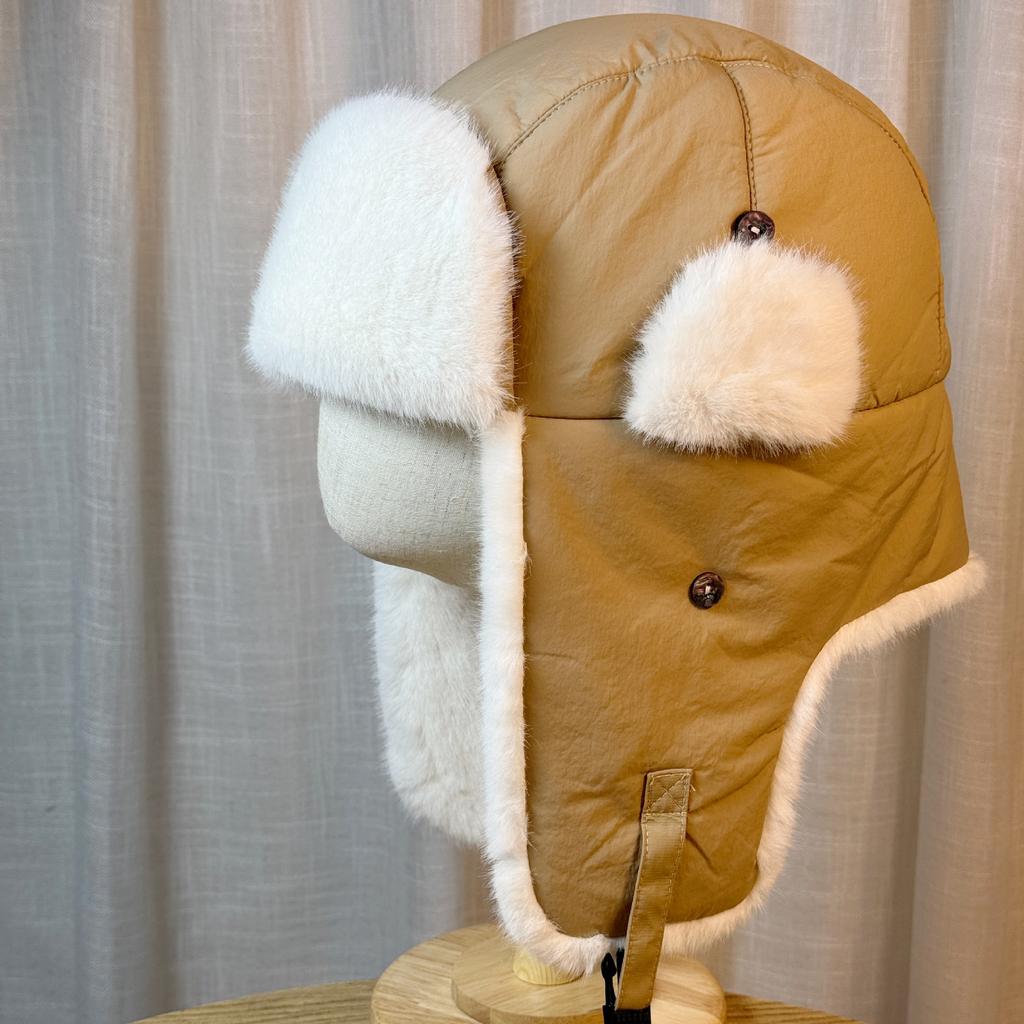 Lei Feng Hat Winter Men and Women Solid Color Velvet Thickened Outdoor Cycling Warm Windproof Ear Protection Hat Northeast Pilot Hat