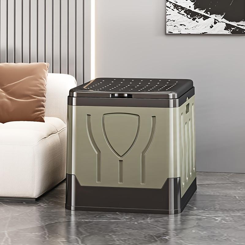 Portable Folding Toilet with Lid Reusable Trash Bin Foldable Odor Proof Box Emergency Toilet for Camping Travel Vehicle Carvan