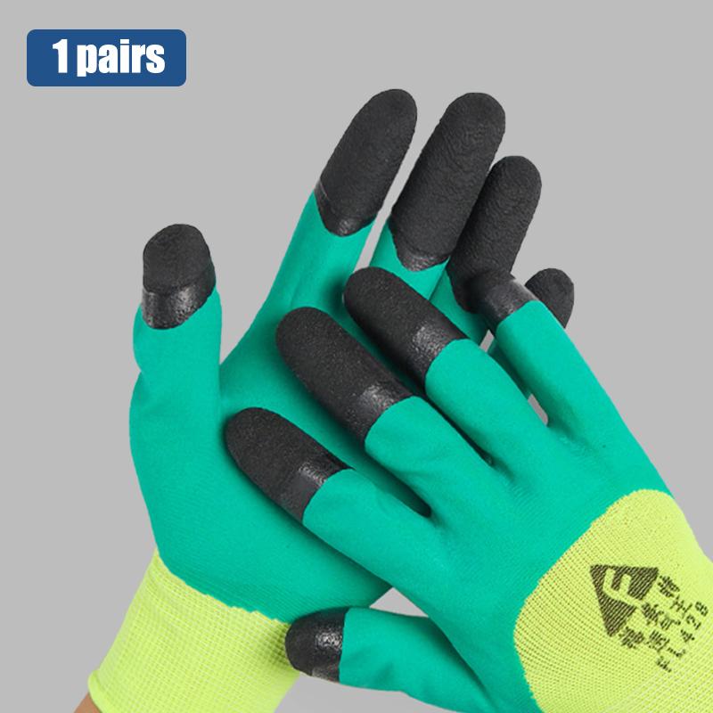 1 pár zimních teplých pneumatik guma odolná proti opotřebení protiskluzové pracovní rukavice nitrilové rukavice konstrukce zahradnické rukavice