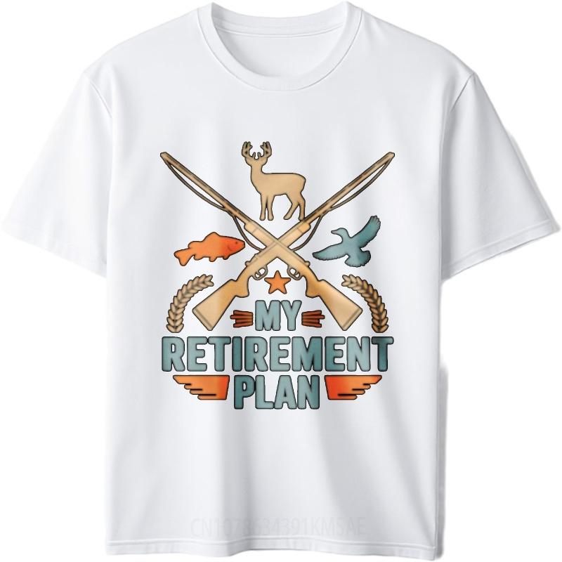 Workout For Him Short Sleeve Tshirt Black My Retireunisext Plan With Hunting And Fishing Motif Minimalist For Him Tee Shirt