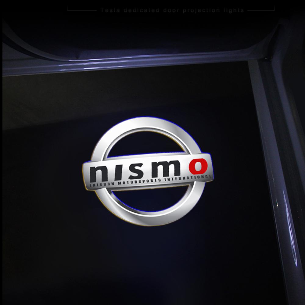 BQZTMO1 LED HD Wireless Car Door Logo Welcome Lamp Laser Light Projector Light For Nissan Nismo AMADAR New Teana TITAN 2003-2014 QUEST