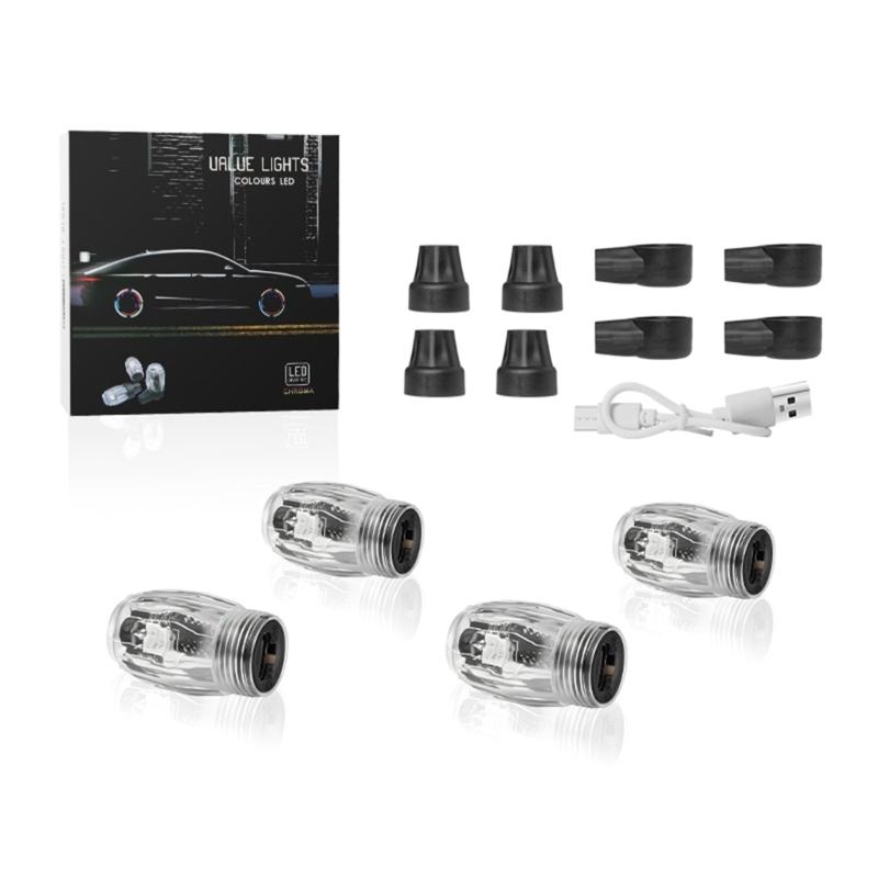 

Модернизированные светодиодные фонари на колесах автомобиля, мигающие колеса, клапаны для шин, колпачки, фонари, клапаны для велосипедных шин, штоковые фонари, красочные водонепроницаемые