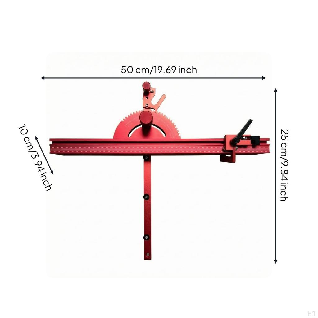 Table Push Gauge Lockable Woodworking Anodized for Carpenters