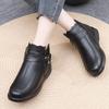 New Cotton Shoes with Thickened Fleece Soft Soles and Leather Boots for The Elderly