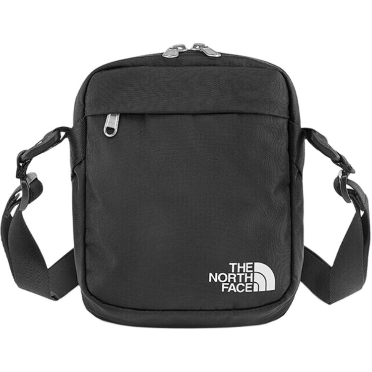 The North Face 2L Sports Casual Zipper Shoulder Crossbody Bag Outdoor Unisex Bags Black White NF0A3BXBKY4