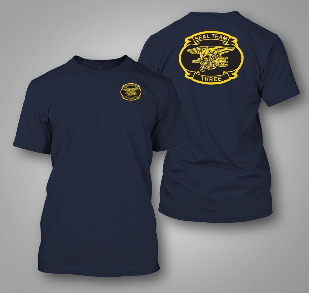 US Navy SEAL Team 3 Naval Special Custom Unisexs Back and Front TShirt Tee