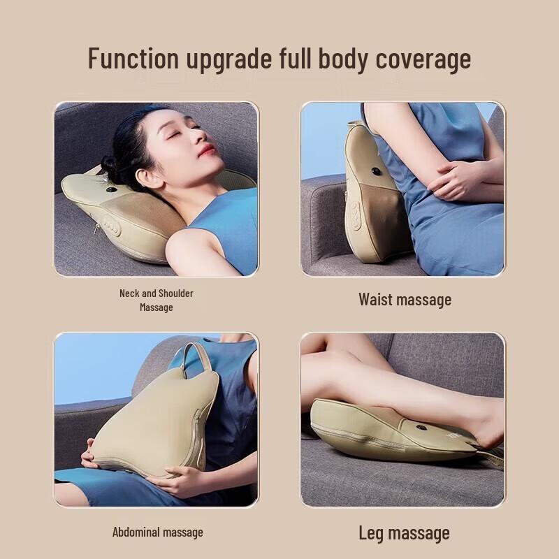 Aux Rechargeable Neck and Lumbar Heat Massage Cushion