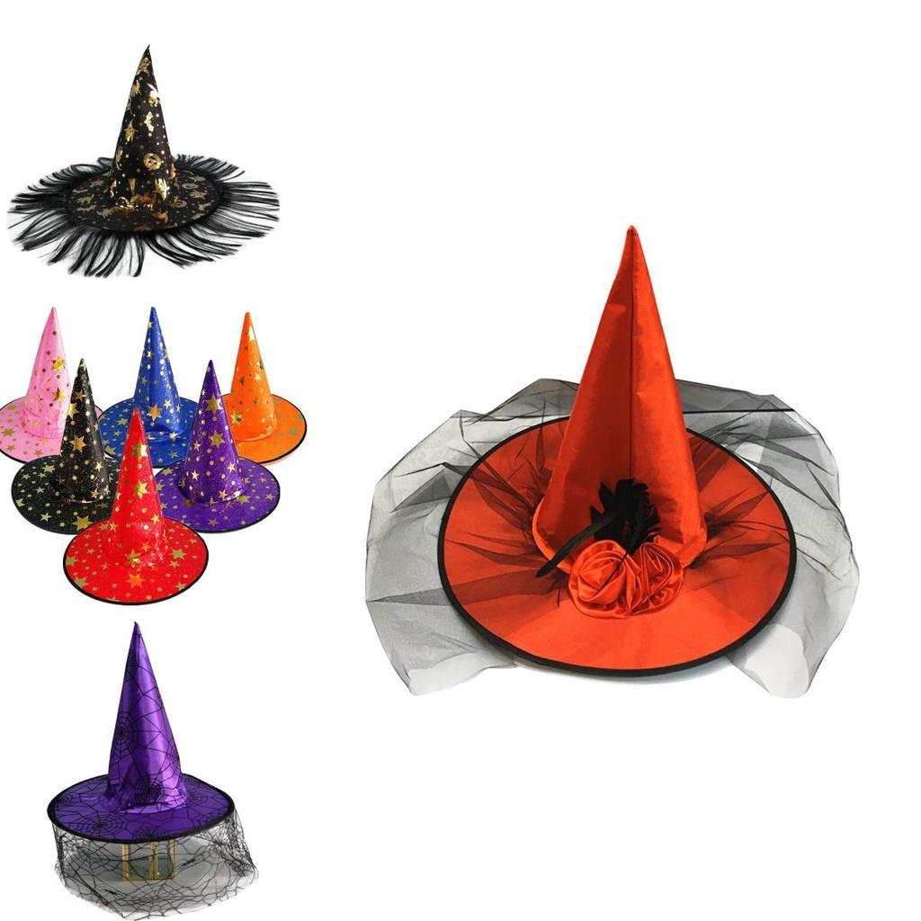 Rose Witch Hat In Red Black And Purple Perfect For Halloween Party And Costume