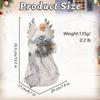 2025 Christmas Tree Topper Angel Fairy With White Feather Wings no light 3d Christmas Tree Toppers Decorations Ornament