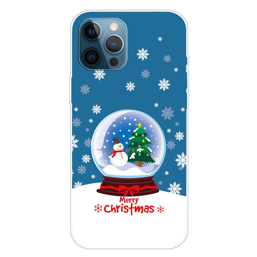 For iPhone 16 Pro Max Case Christmas Pattern Printing Soft TPU Phone Cover