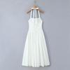 2025 European Autumn Women's Waist-Cinching Halter Neck Slimming Princess Dress