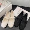 Fashion Women Flats Fashion Slip On Loafers Comfort Sneakers Women Spring Lace Mary Jane Shoes Street Style Soft Sole Dress Flat Shoes