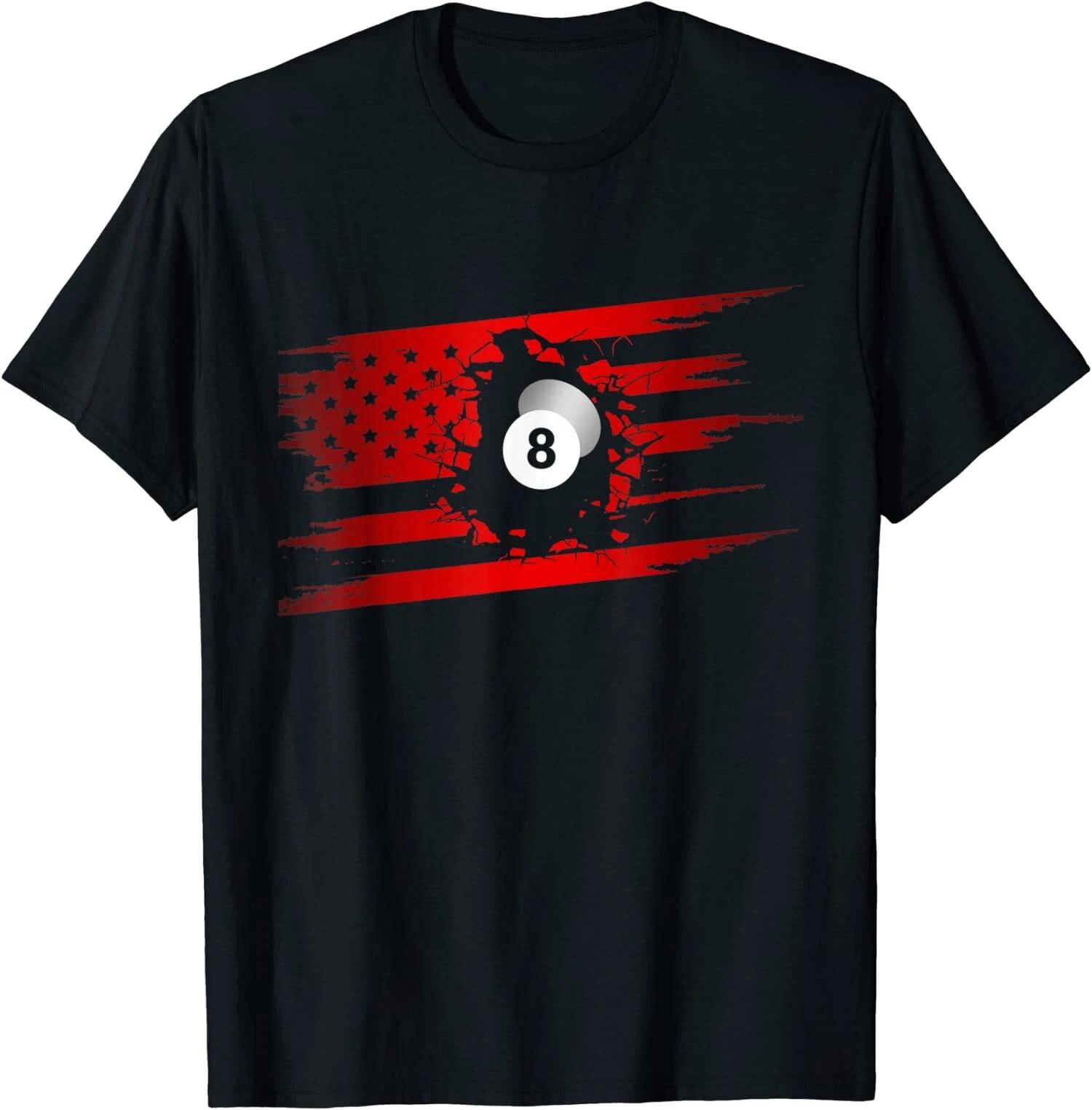 American Flag Billiards, Billiards Enthusiast T-Shirt XXL