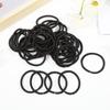 Durable Black Elastic Hair Bands: High Elasticity, Versatile, Seamless, Simple, Disposable