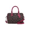 Rowan 18 Klassische Monogramm-Kartensteckplatz-Reißverschluss Pendlerbeschichtetes Canvas Glattes Leder Handtasche Schultertasche Crossbody-Tasche Kleine Damentaschen CH469-SVWGF
