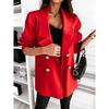 Damen Locker Langarm Umlegekragen Polyester Urbaner Stil Blazer Mantel