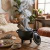 Retro Gusseisenofen Schwarz Kleiner Räucherstäbchenofen Ständer Dekorative Räucherschale Aromatherapieofen Heimdekoration