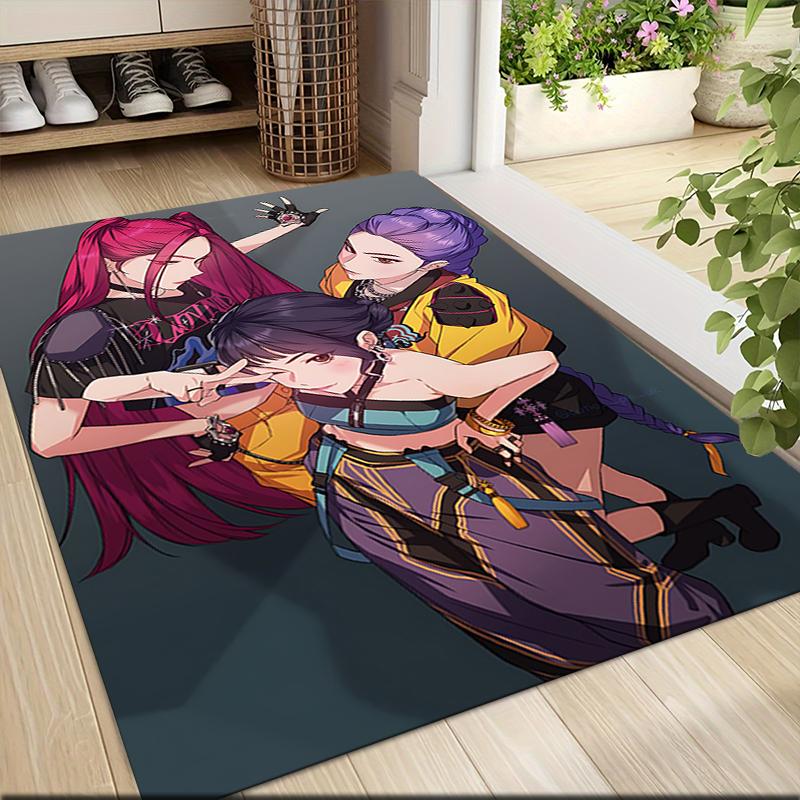 1Pc Fantasy Warrior Trio Carpet Rug Customizable Soft Washable Antislip Home Living Room Sofa Mats Personalized Rug 0917207