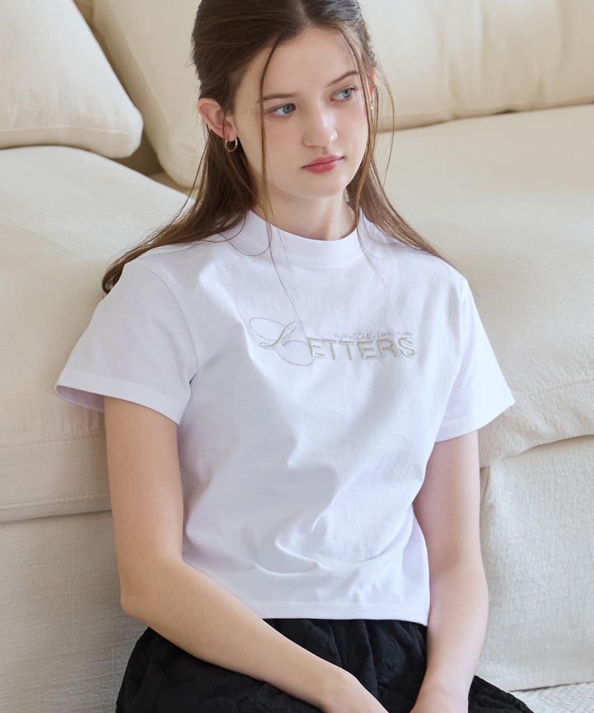 LETTER FROM MOON Shining Logo T-Shirt (White)