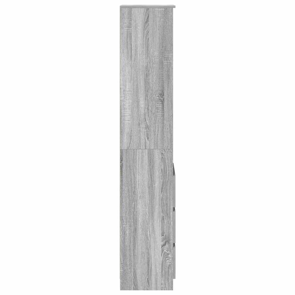 Highboard Gray Sonoma 37.5 X 35 X 180 Cm Particleboard