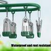 Windproof Underwear Hanger With 18 Clips Sock Rack Portable Hanging Drying Rack  For Towels Shorts