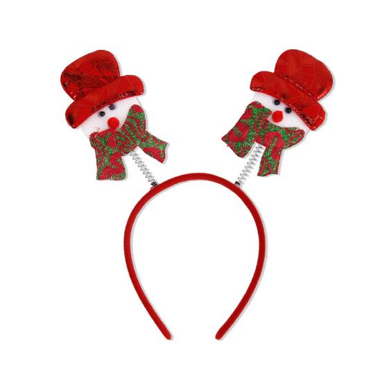Christmas Hairband for Adults Kids Festive Hair Accessory Santa Claus Snowman Hairband for All Ages Xmas Parties Dress-up