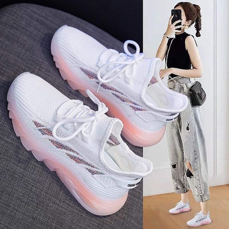 2025 Autumn Casual Women's White Korean Style Lightweight Sneakers