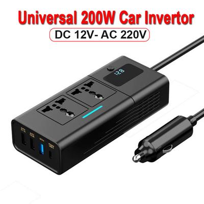 Car Inverter AC 12V To DC 220V Voltage Power Converter 200W for 12V Vehicles