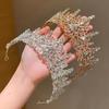 1pc Elegant Queen Crown Luxury Rhinestone Hairband Suitable for Wedding Parties Wearing Women's Jewelry Hair Accessories Gifts