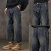 Spring And Autumn Winter New Men'S Plush/Regular Jeans Slimming Straight Stretch Business Versatile Long Pants