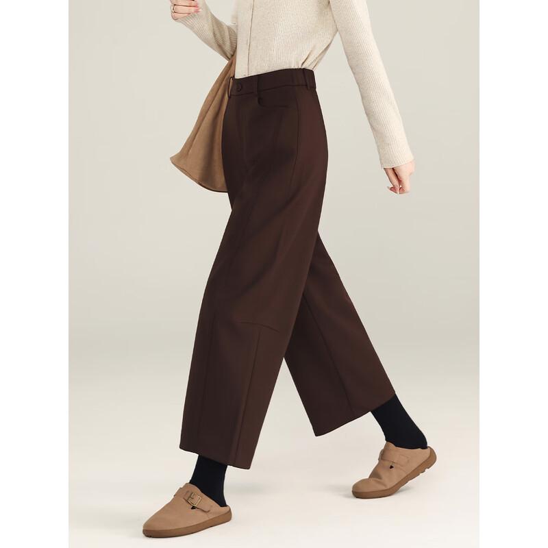 Mengshuya Women's High-Waist Loose Fit Ankle Pants