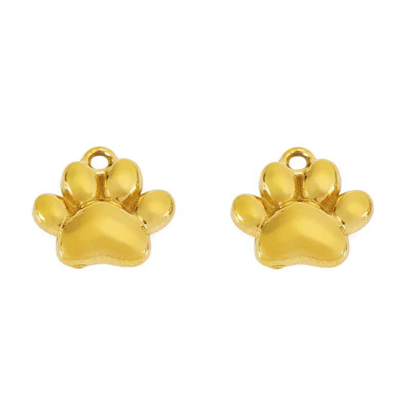 5pcs Never Fade Stainless Steel Beads Animal Dog Claw Starfish Gecko Elephant Charms Earrings Bracelet Necklace Jewelry Making