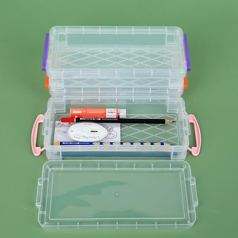 Kawaii Průhledný Penál Multifunkční Dětský Penál Kancelářský Školní Velkokapacitní Úložný Organizér