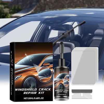 Flüssigkeit zur Reparatur von Windschutzscheibenrissen, Reparaturharz-Kit für Autofenster, Werkzeug zur Reparatur von Glass Kratzern, Aushärtender Klebstoff für Glas, Werkzeug zur Risswartung