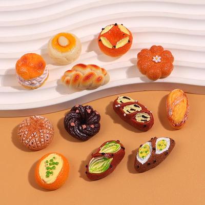Miniature Cream Bread Simulation Toy Cake: DIY Resin Accessories for Children's Pretend Play and Handmade Projects.