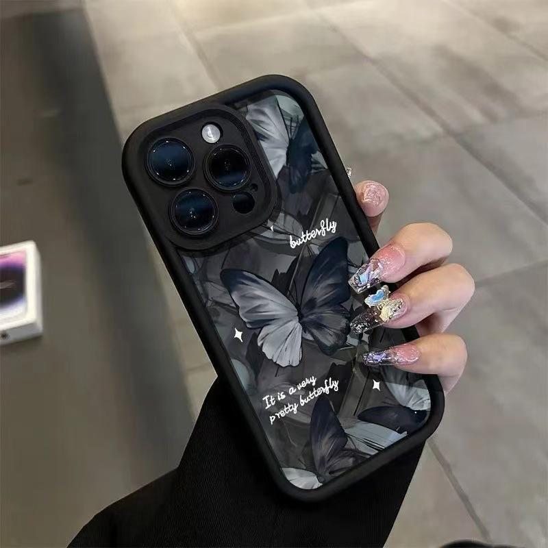 Creative Butterfly Phone Case for iPhone 13, 14, 15, 16 Pro & Apple 17 Pro - European & American Design
