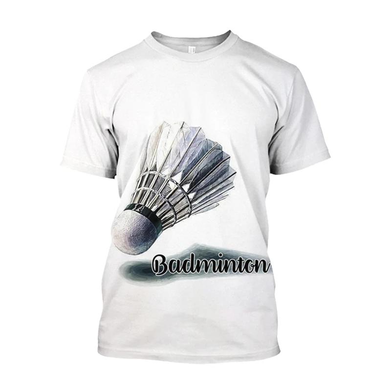 Hot Blood Badminton 3d Printed T-shirt Sports Leisure Streetwear Clothes Tee Shirt Oversized Short Sleeves Pullover Tees Top